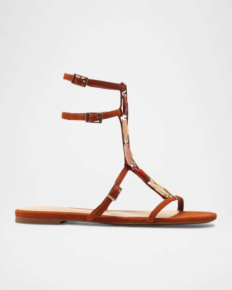 Cassandra Suede Gem Gladiator Sandals